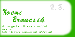 noemi brancsik business card